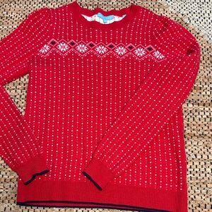 Draper James Red Snowflake Sweater